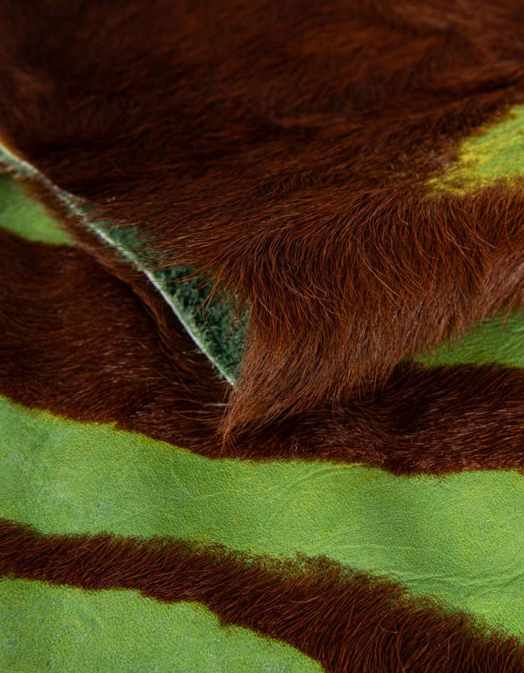 Detail image of 5' 7 x 6' 3 Cowhide Leather Rug