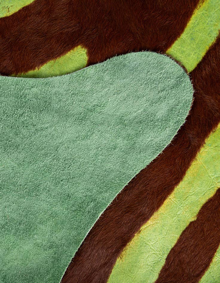 Detail image of 5' 7 x 6' 3 Cowhide Leather Rug