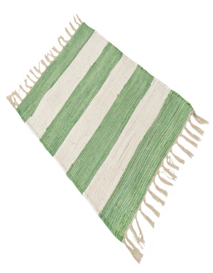 Detail image of  2' 2 x 3' 1  Hand Woven Chindi Rag Rug