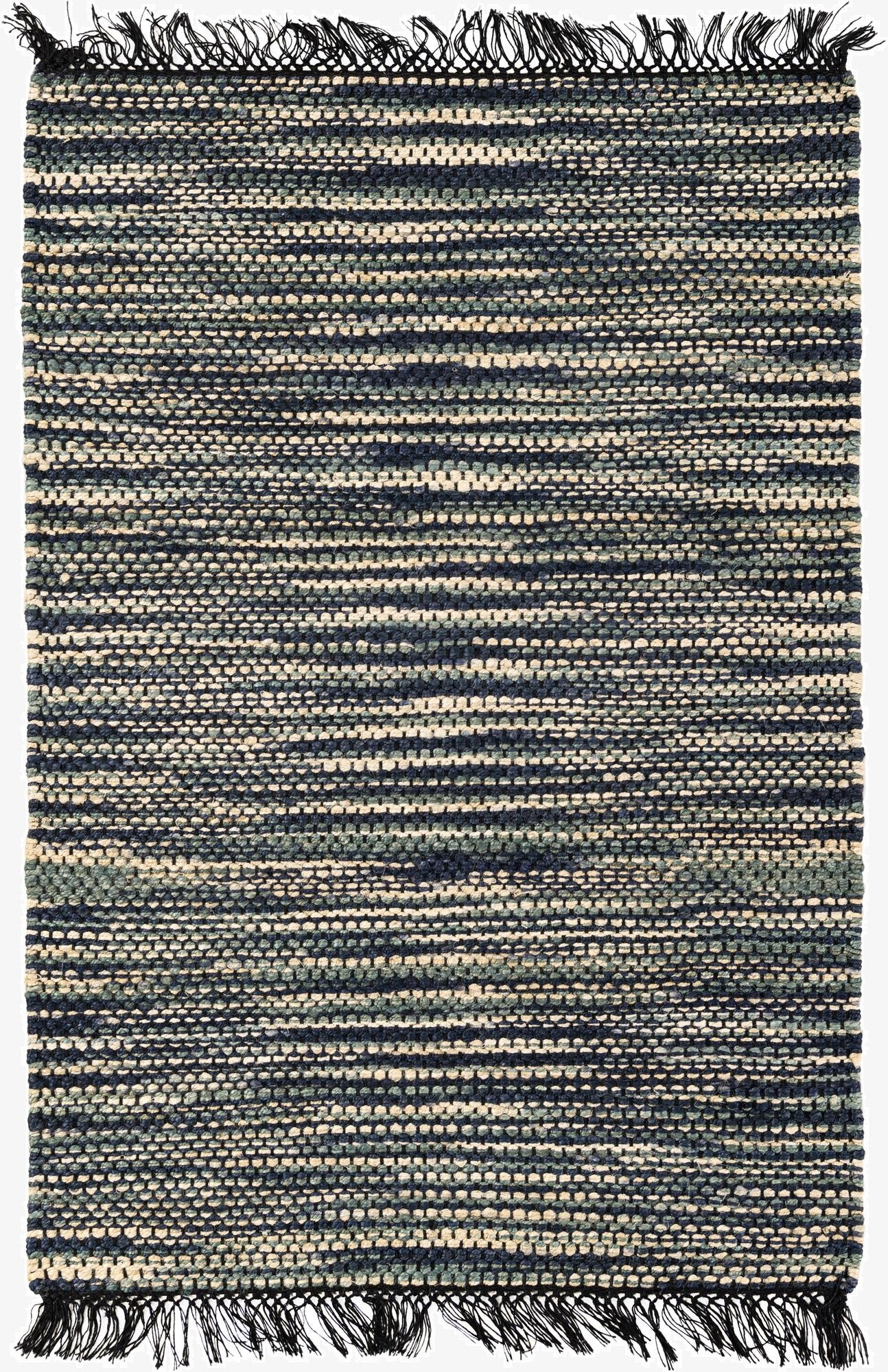  4' 1 x 6' 1  Hand Woven Chunky Jute Rug