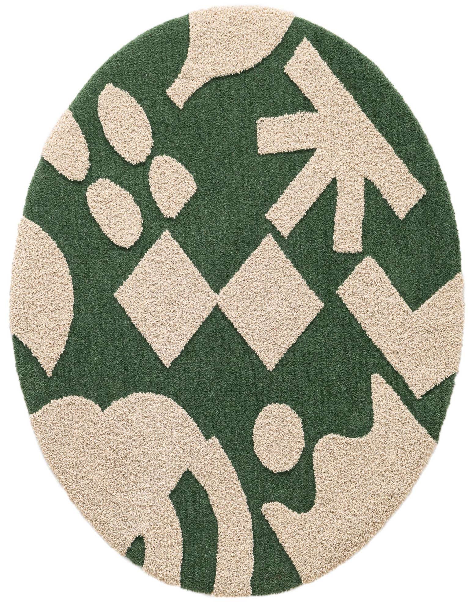 Primary image  8' x 8' Handtufted Wool Round Rug