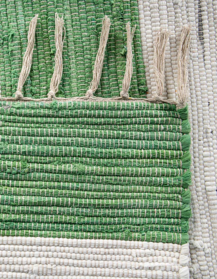 Detail image of  2' 2 x 8'  Hand Woven Chindi Rag Runner Rug