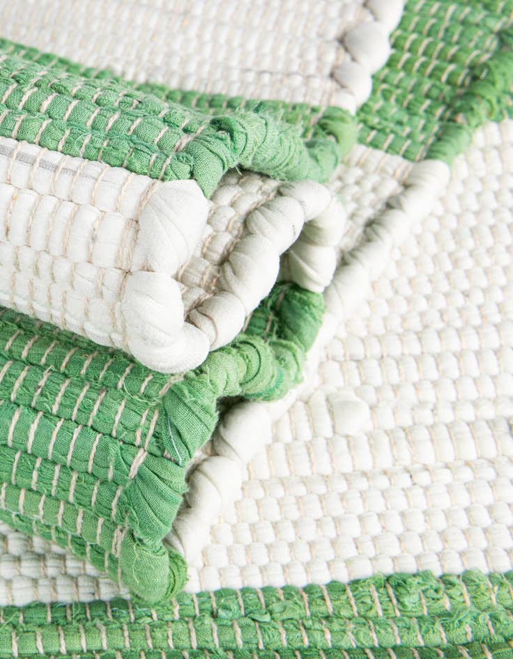 Detail image of  2' 2 x 8'  Hand Woven Chindi Rag Runner Rug