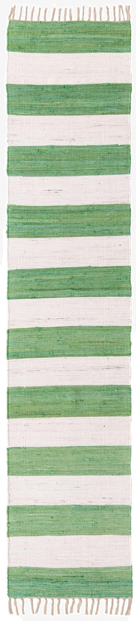  2' 7 x 12'  Hand Woven Chindi Rag Runner Rug