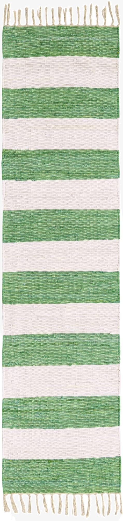  2' 2 x 8'  Hand Woven Chindi Rag Runner Rug