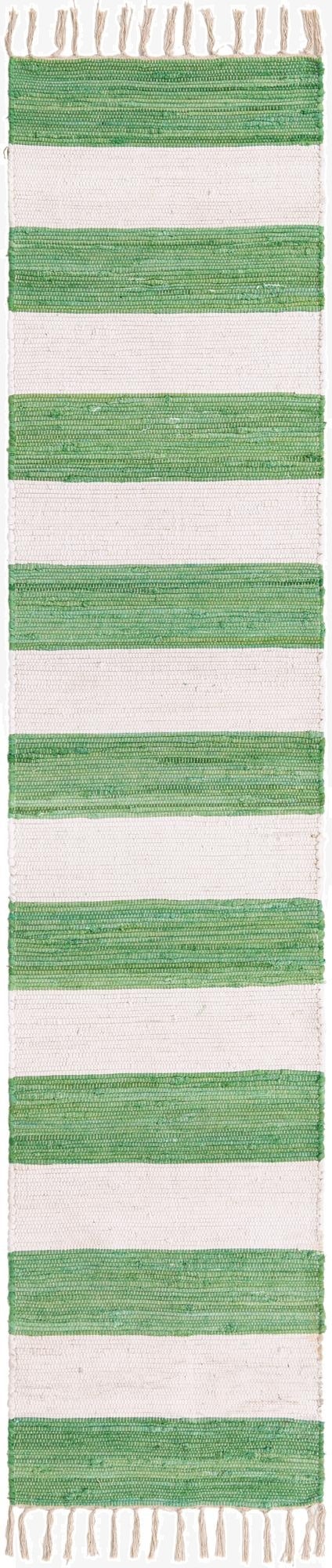  2' 2 x 10'  Hand Woven Chindi Rag Runner Rug