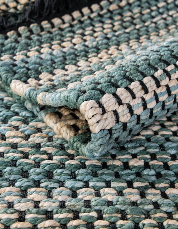 Detail image of  2' x 6' 1  Hand Woven Chunky Jute Runner Rug
