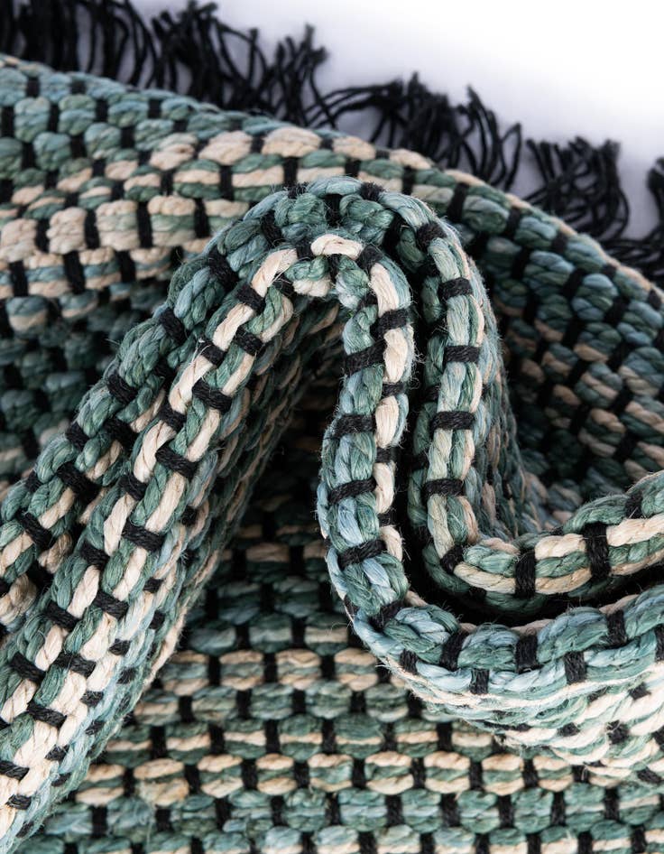 Detail image of  2' x 6' 1  Hand Woven Chunky Jute Runner Rug