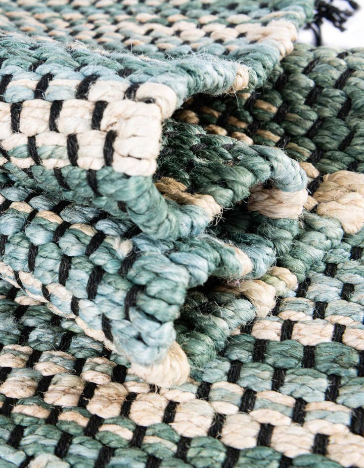 Detail image of  2' x 6' 1  Hand Woven Chunky Jute Runner Rug