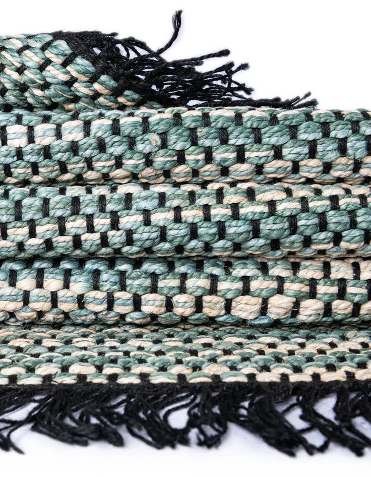 Detail image of  2' x 6' 1  Hand Woven Chunky Jute Runner Rug