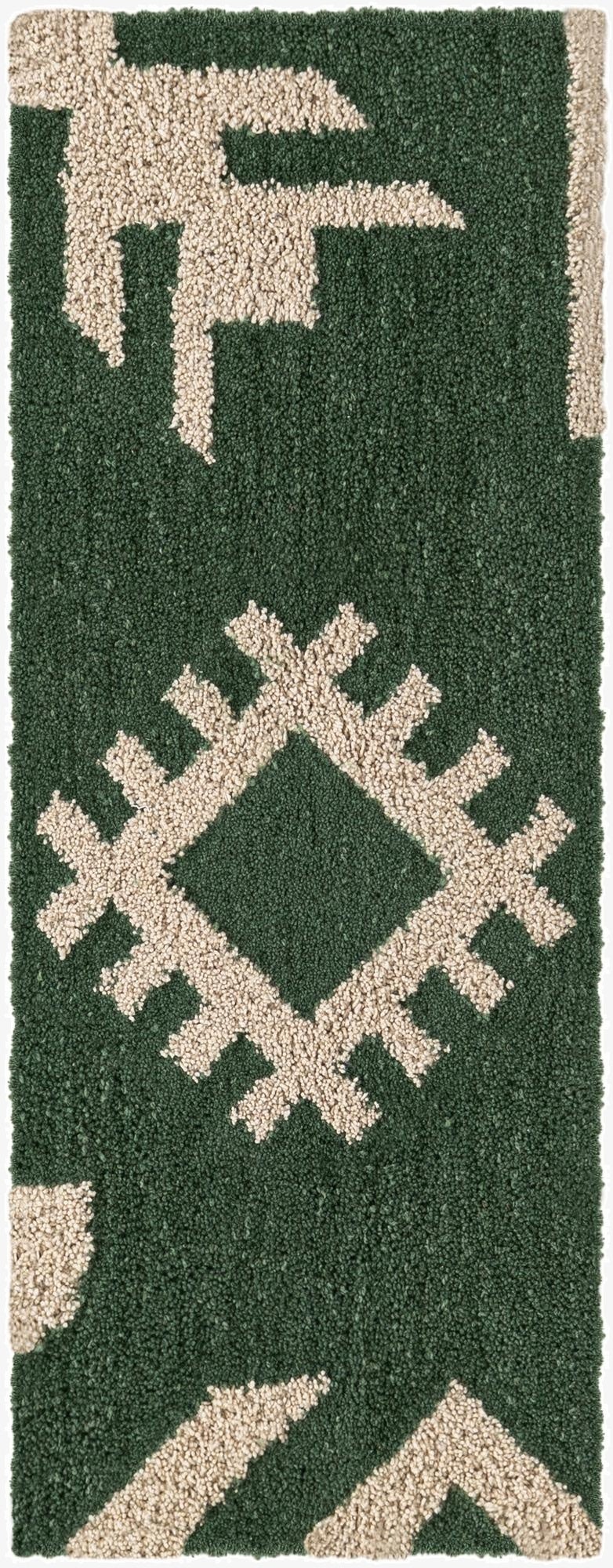  2' x 6' 1 Handtufted Wool Runner Rug