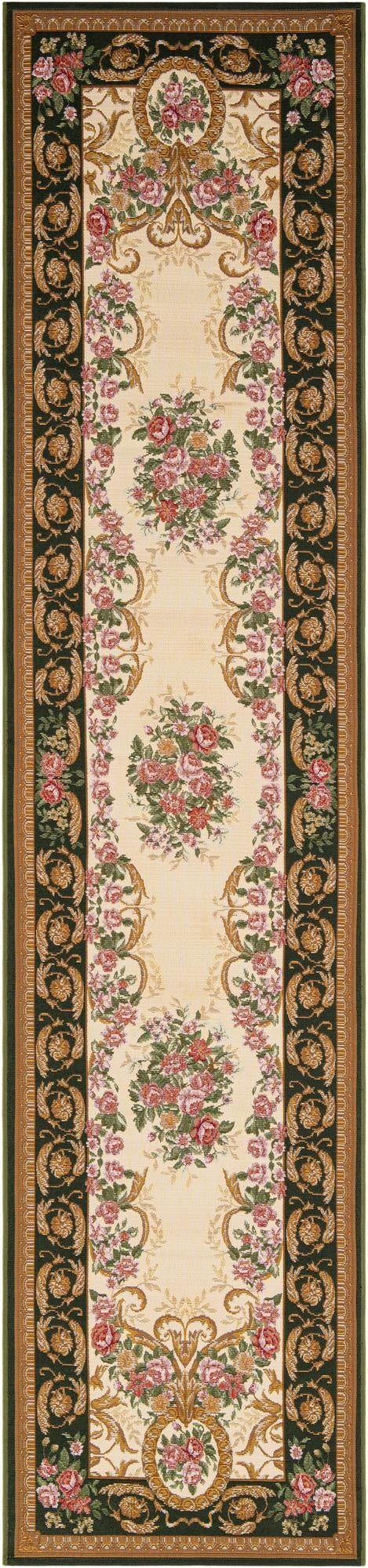  2' 7 x 12'  Washable Traditional Indoor / Outdoor Runner Rug