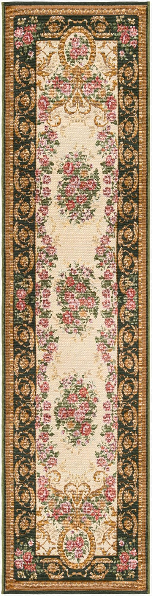  2' x 8'  Washable Traditional Indoor / Outdoor Runner Rug