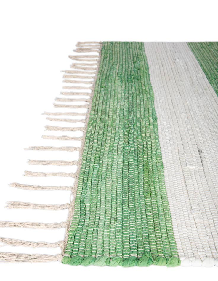 Detail image of  7' 10 x 7' 10  Hand Woven Chindi Rag Square Rug