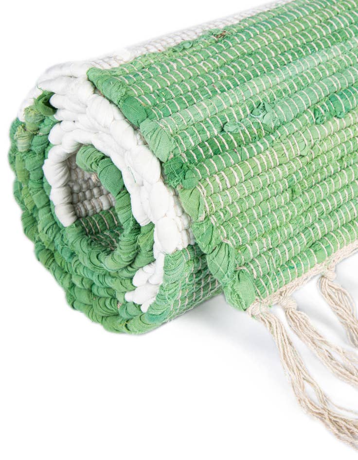 Detail image of  7' 10 x 7' 10  Hand Woven Chindi Rag Square Rug