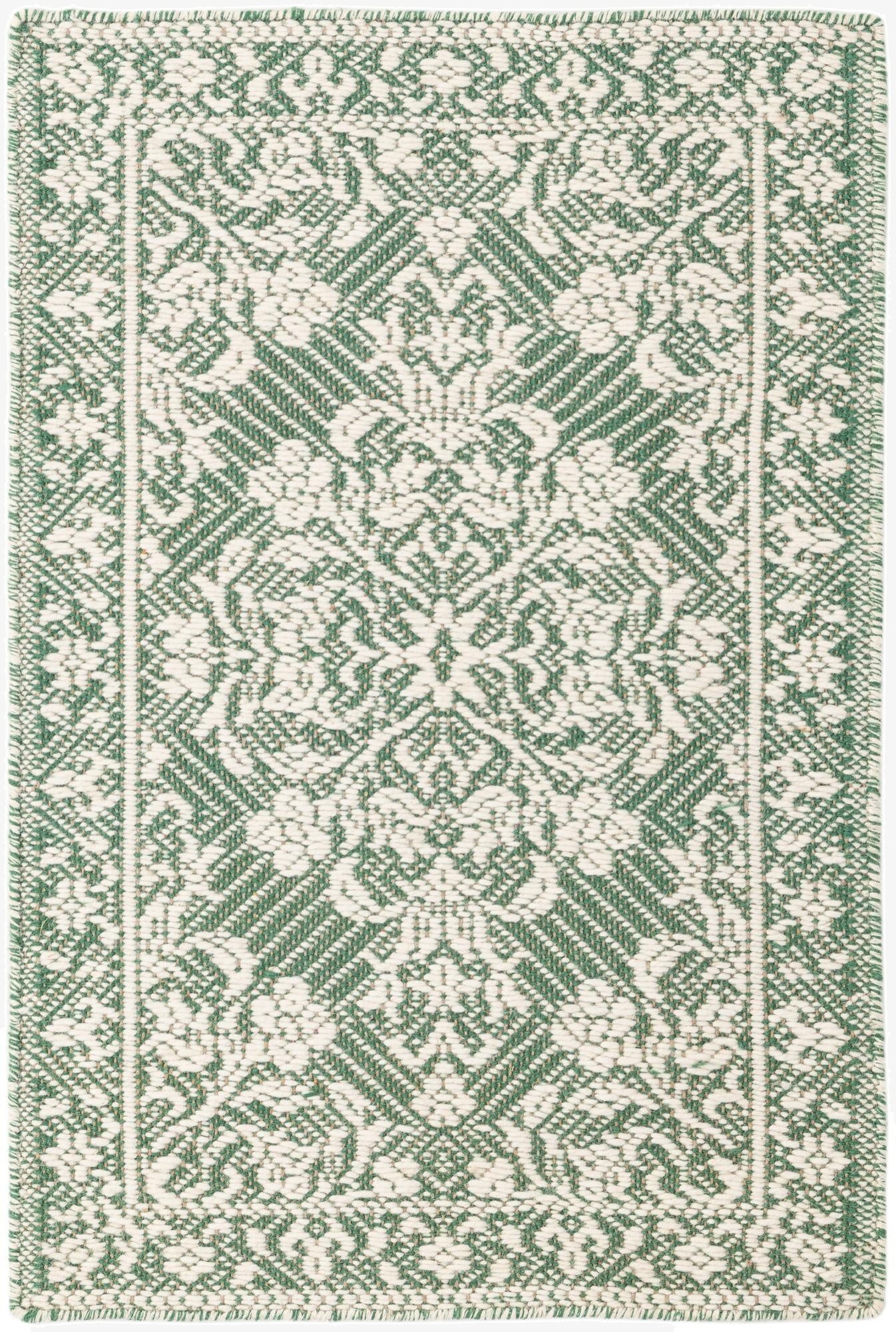  2' 4 x 3' 5  Hand Woven Lattice Wool Rug