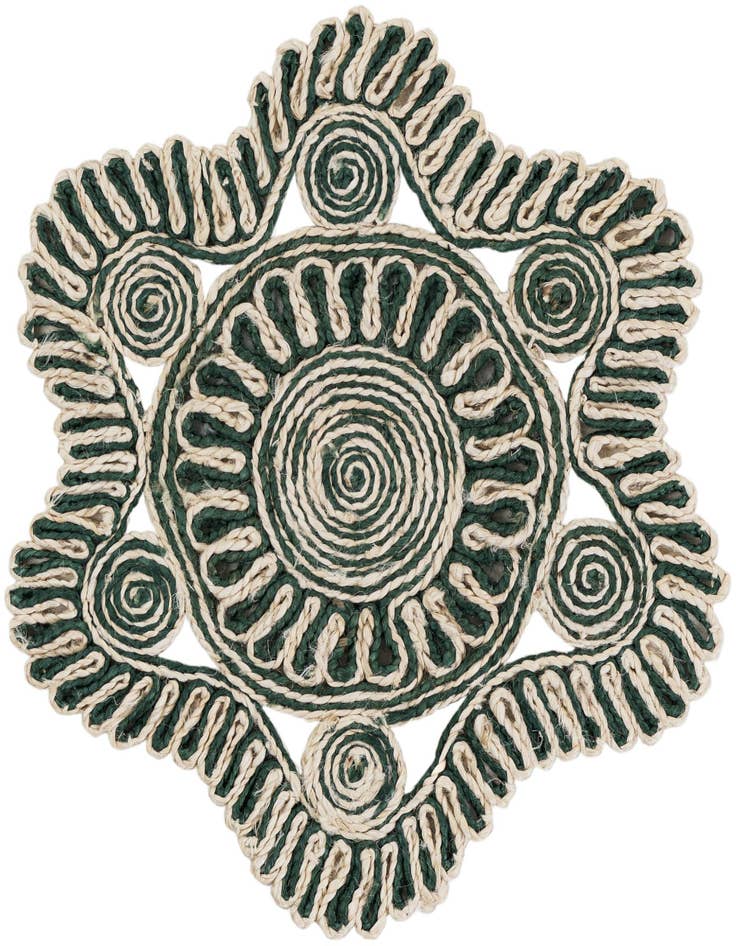 Detail image of  2' x 2'  Hand Braided Jute Round Rug