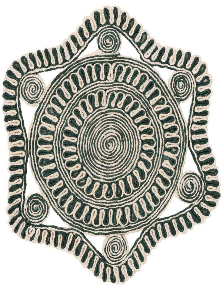 Detail image of  3' 1 x 3' 1  Hand Braided Jute Round Rug