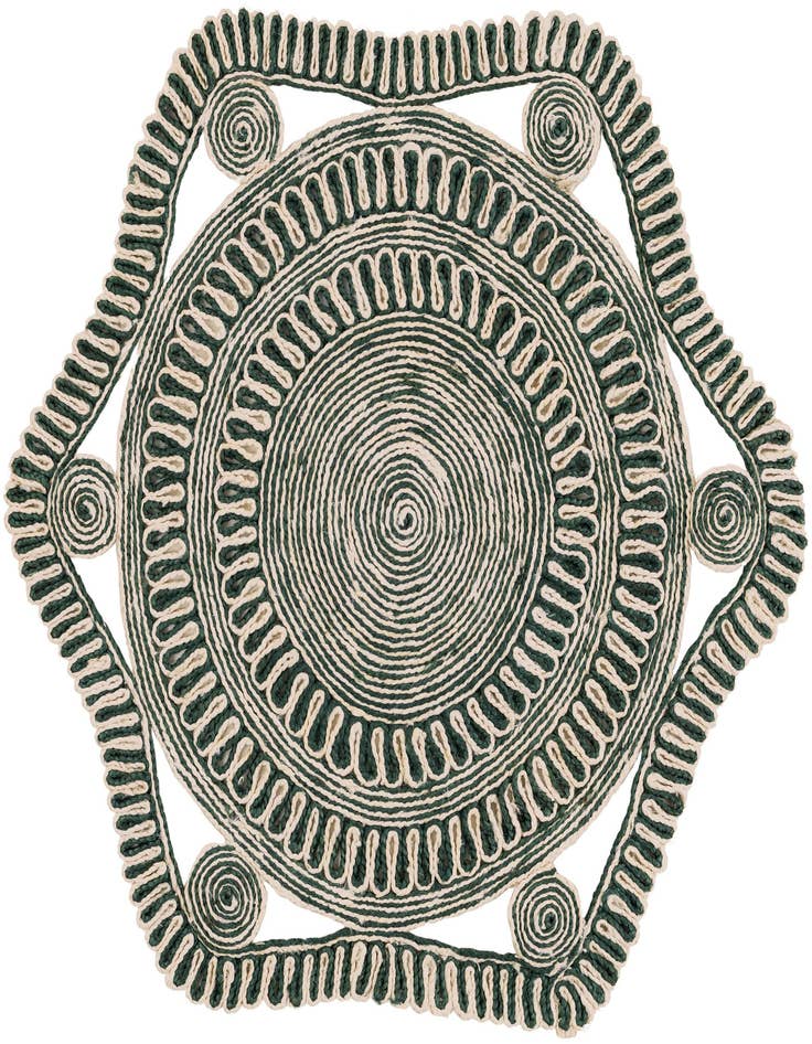 Detail image of  4' 1 x 4' 1  Hand Braided Jute Round Rug