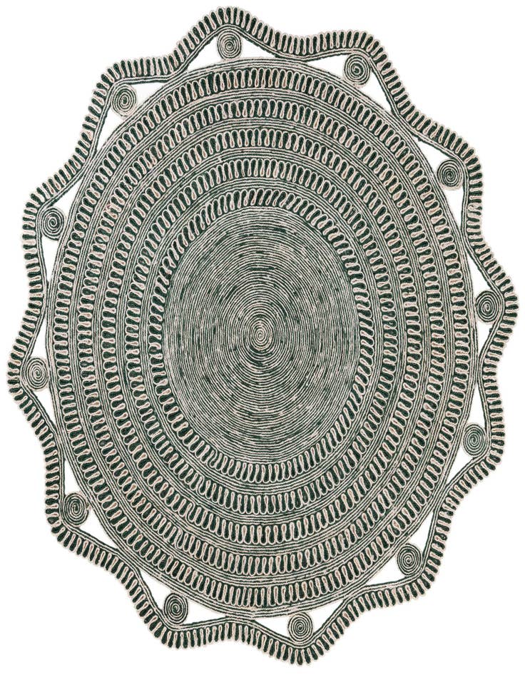 Detail image of  7' 10 x 7' 10  Hand Braided Jute Round Rug
