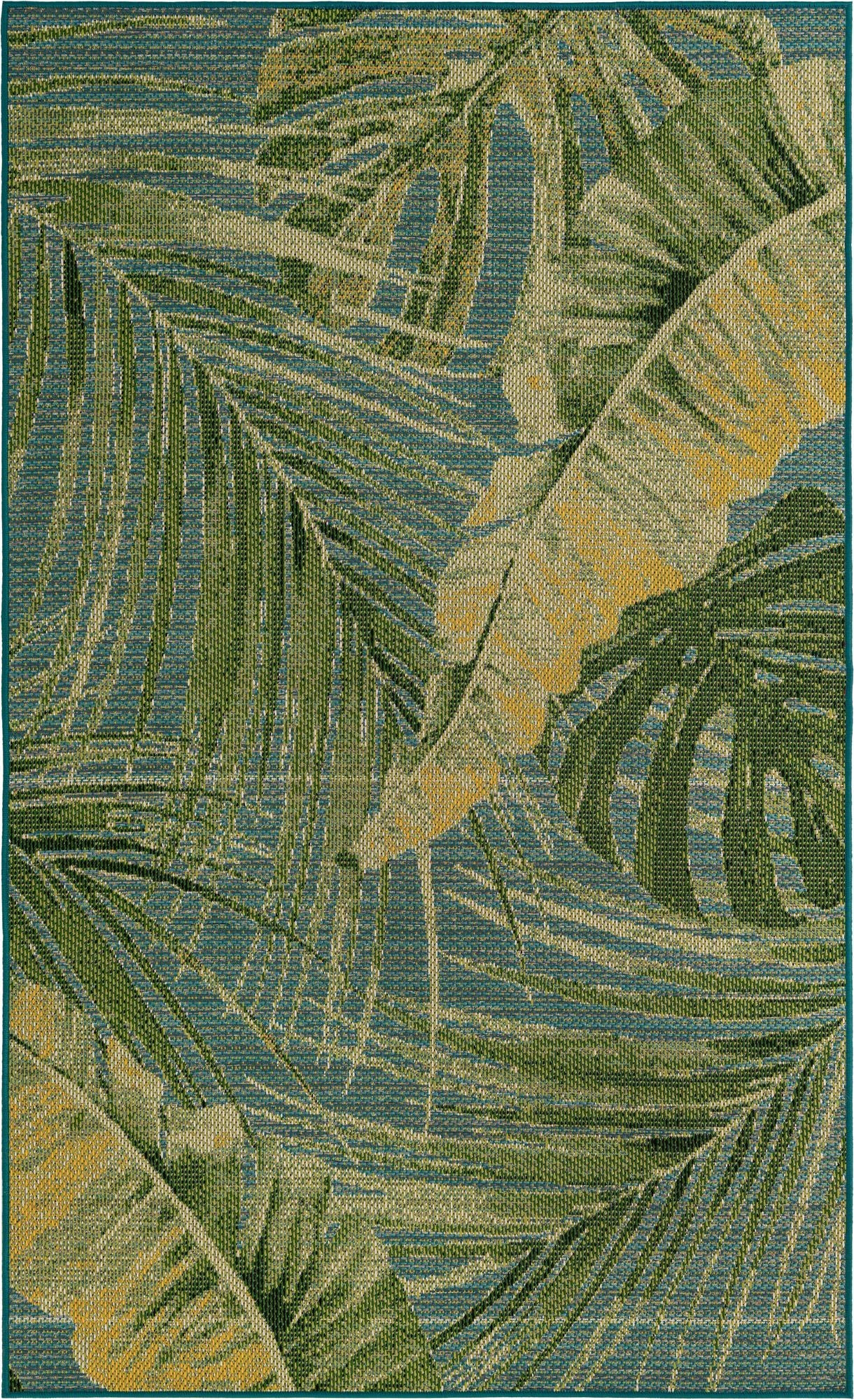 Primary image  5' x 8'  Washable Botanical Indoor / Outdoor Rug