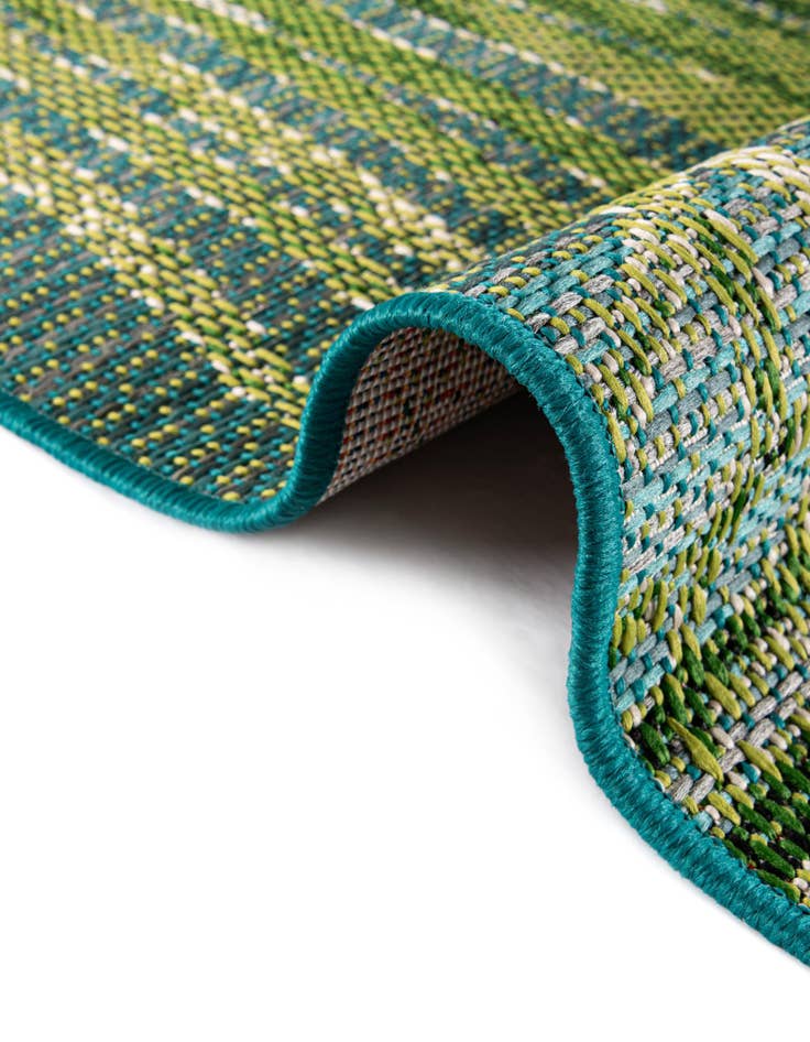 Detail image of  2' 7 x 12'  Washable Botanical Indoor / Outdoor Runner Rug