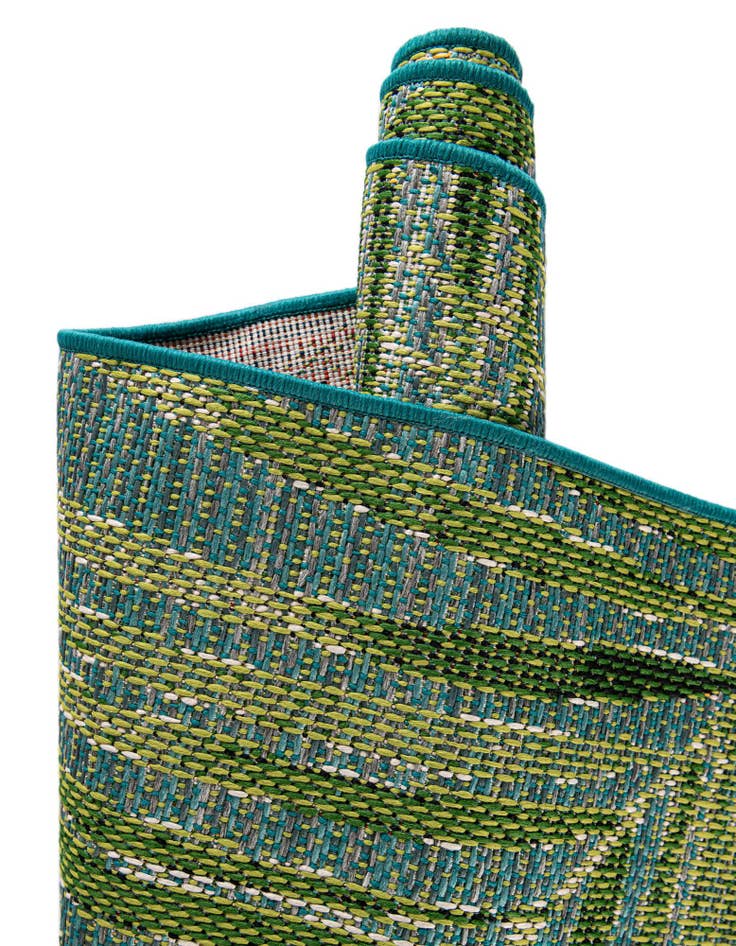 Detail image of  2' 7 x 12'  Washable Botanical Indoor / Outdoor Runner Rug