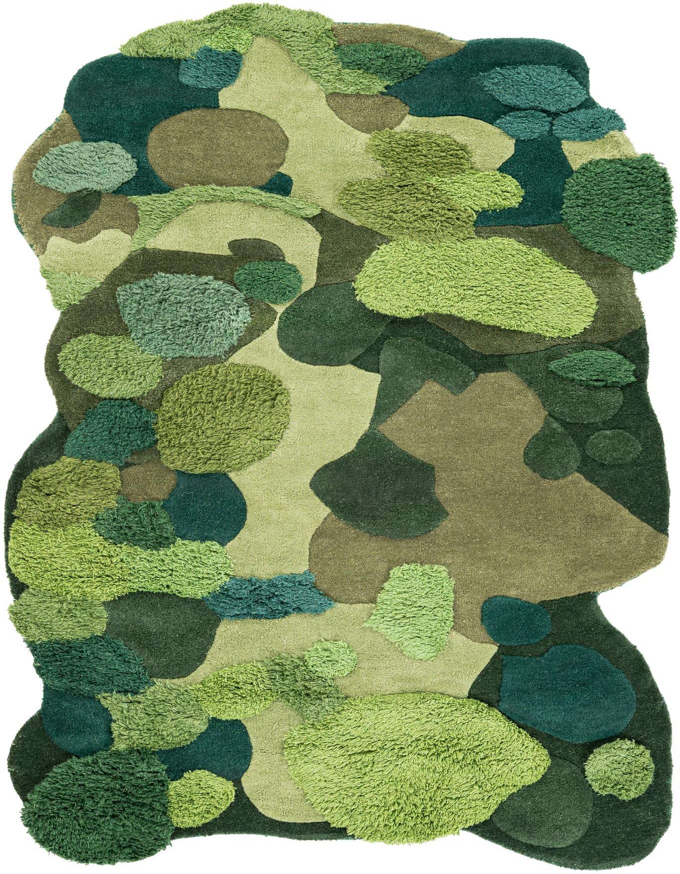 Primary image  4' 1 x 6' 1 Moss Garden Freeform Rug