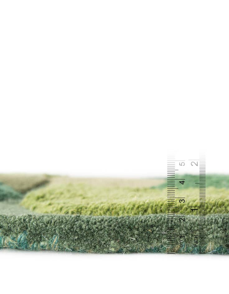 Detail image of  4' 1 x 6' 1 Moss Garden Freeform Rug
