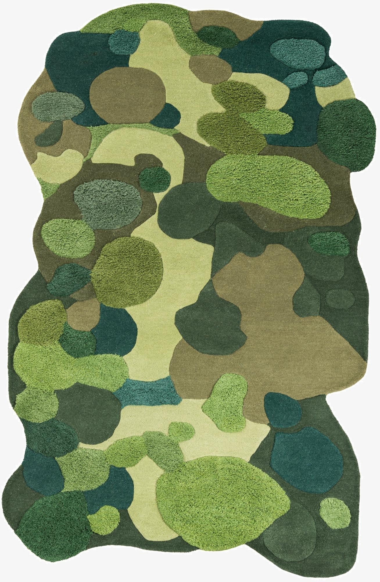 Primary image  5' 1 x 7' 1 Moss Garden Freeform Rug