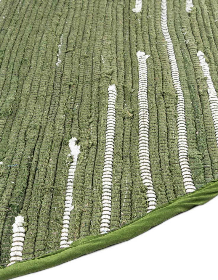 Detail image of  2' 2 x 3' 7  Hand Woven Chindi Cotton Hearth Rug