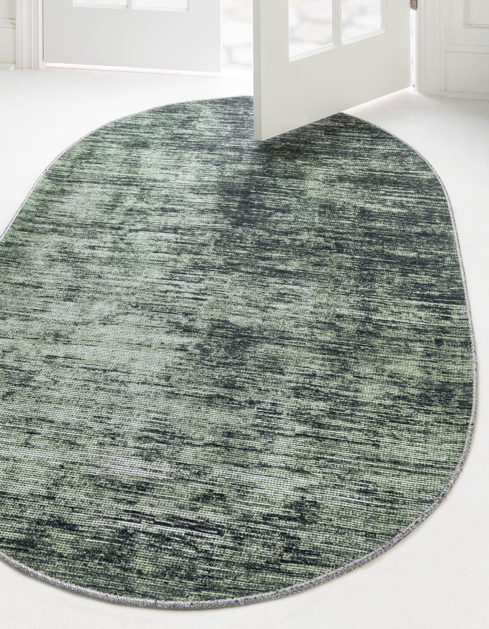 Green 7' 6 x 10' 6 Asha Oval Rug | Rugs.com