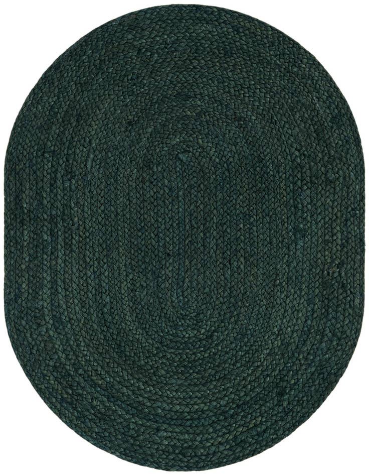 Detail image of  2' 2 x 3' 1  Hand Braided Jute Oval Rug