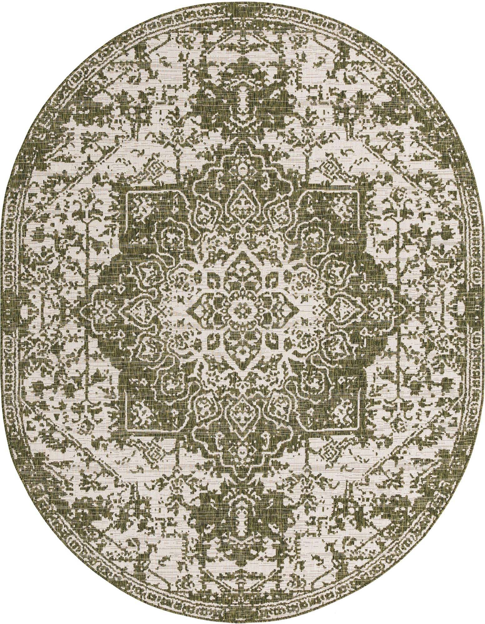 Primary image  7' 10 x 10'  Washable Jill Zarin Dubai Indoor / Outdoor Oval Rug