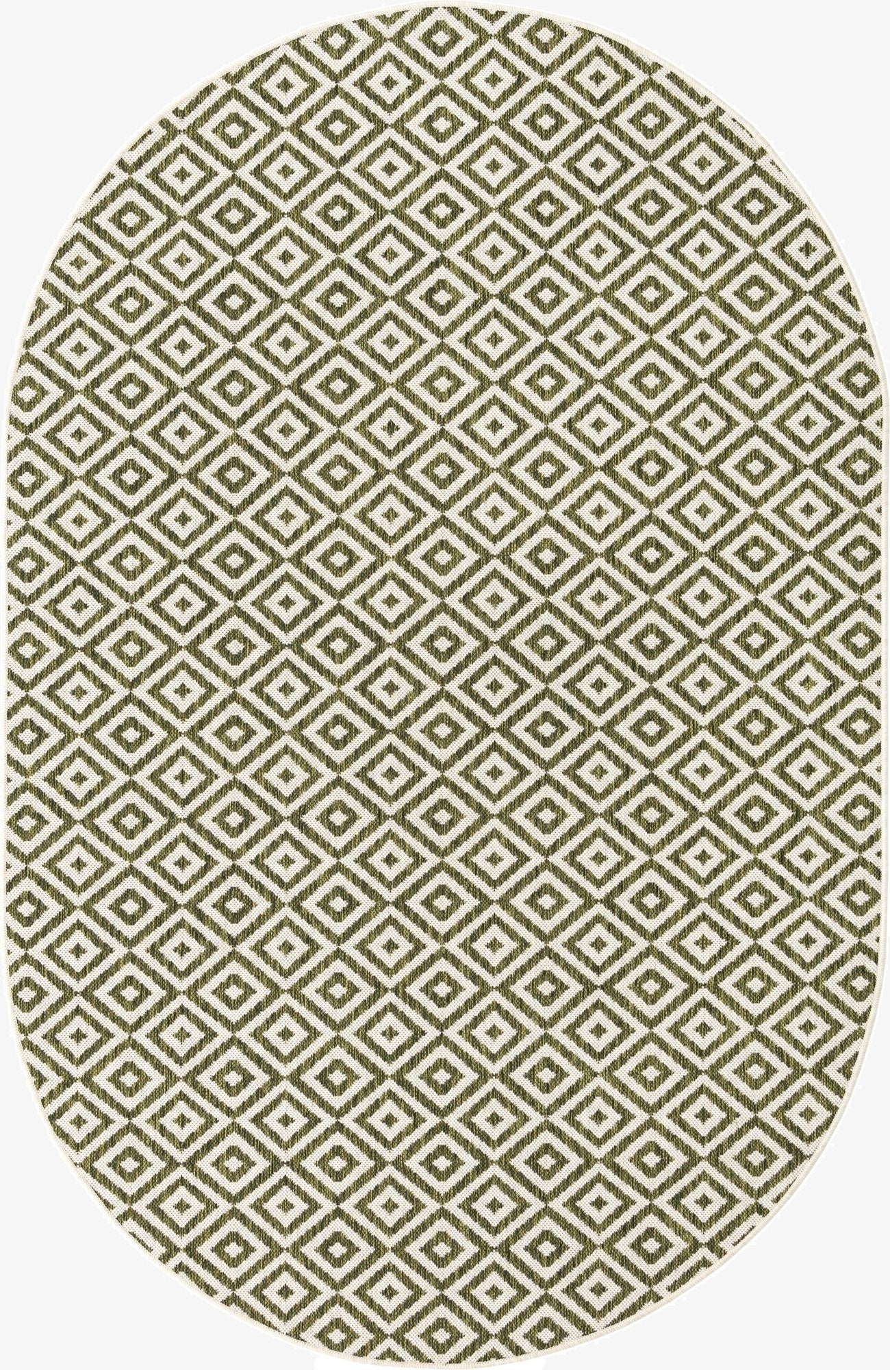  5' 3 x 8'  Washable Jill Zarin Costa Rica Indoor / Outdoor Oval Rug