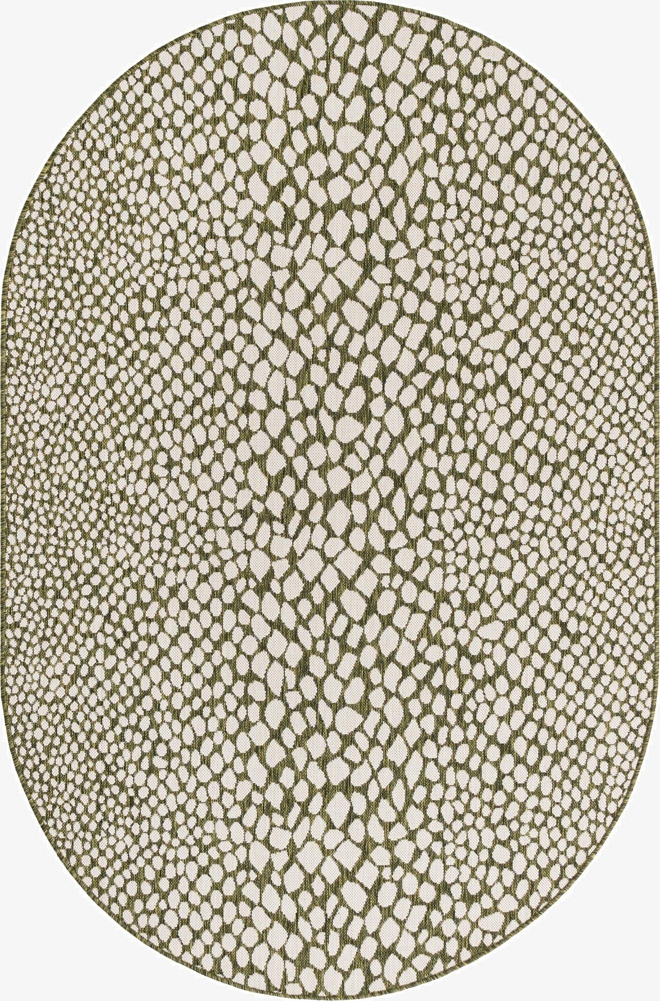  5' 3 x 8'  Washable Jill Zarin Cape Town Indoor / Outdoor Oval Rug