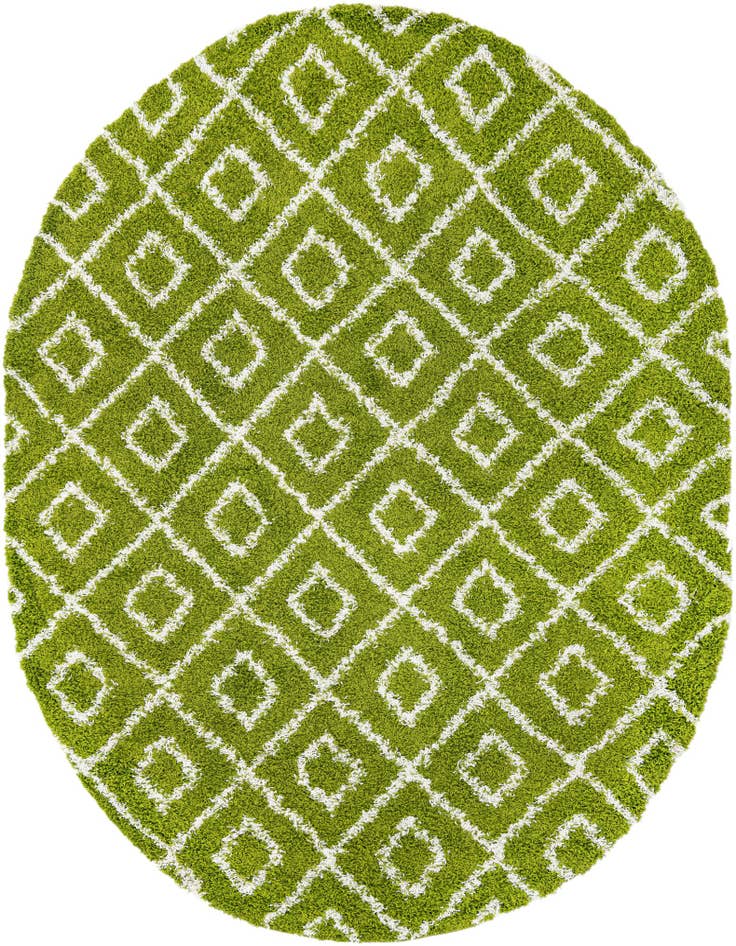 Detail image of  7' 10 x 10' Lattice Shag Oval Rug