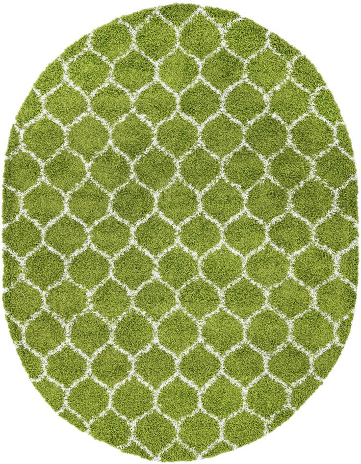 Detail image of  7' 10 x 10' Lattice Shag Oval Rug