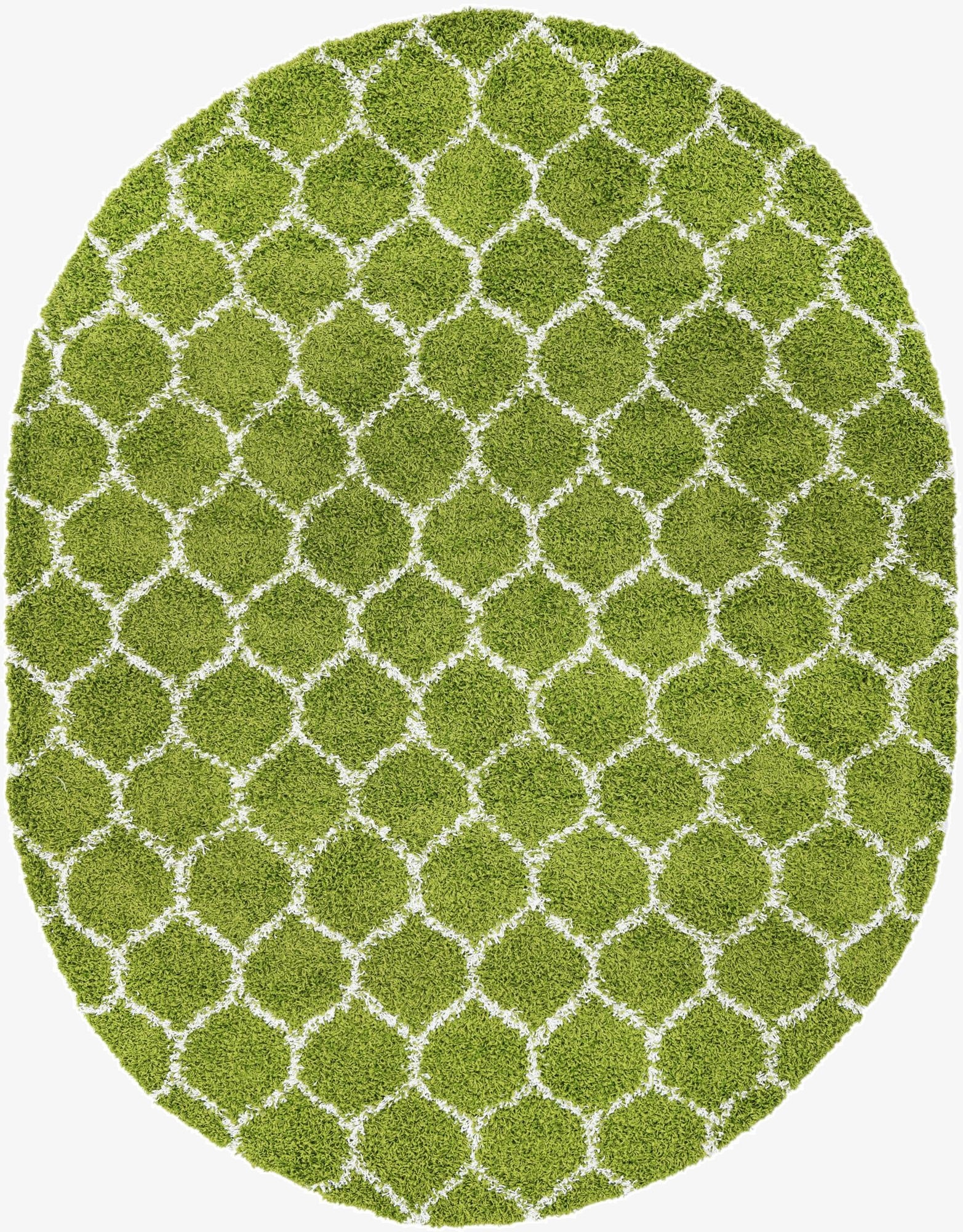  7' 10 x 10' Lattice Shag Oval Rug