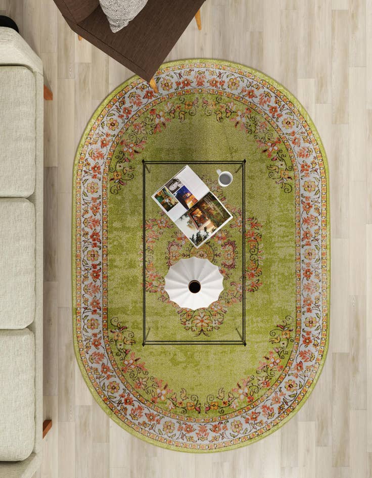 Detail image of  5' 3 x 8' Lucerne Oval Rug