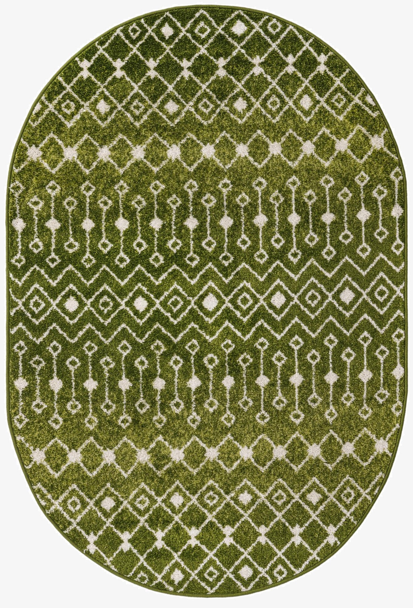  4' x 6' Moroccan Trellis Oval Rug