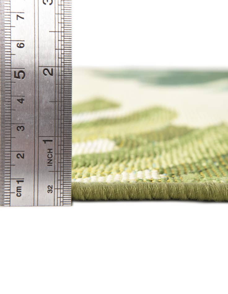 Detail image of  7' 10 x 10'  Washable Botanical Indoor / Outdoor Oval Rug