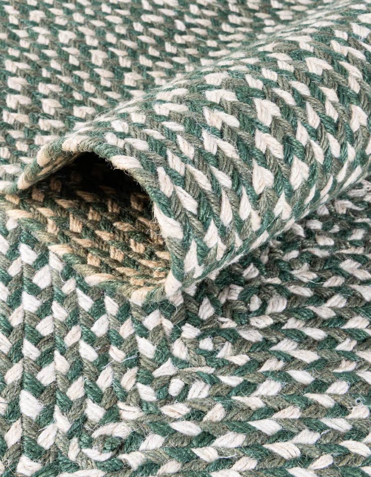 Detail image of  2' x 3' 1  Hand Tweed Braided Jute Oval Rug