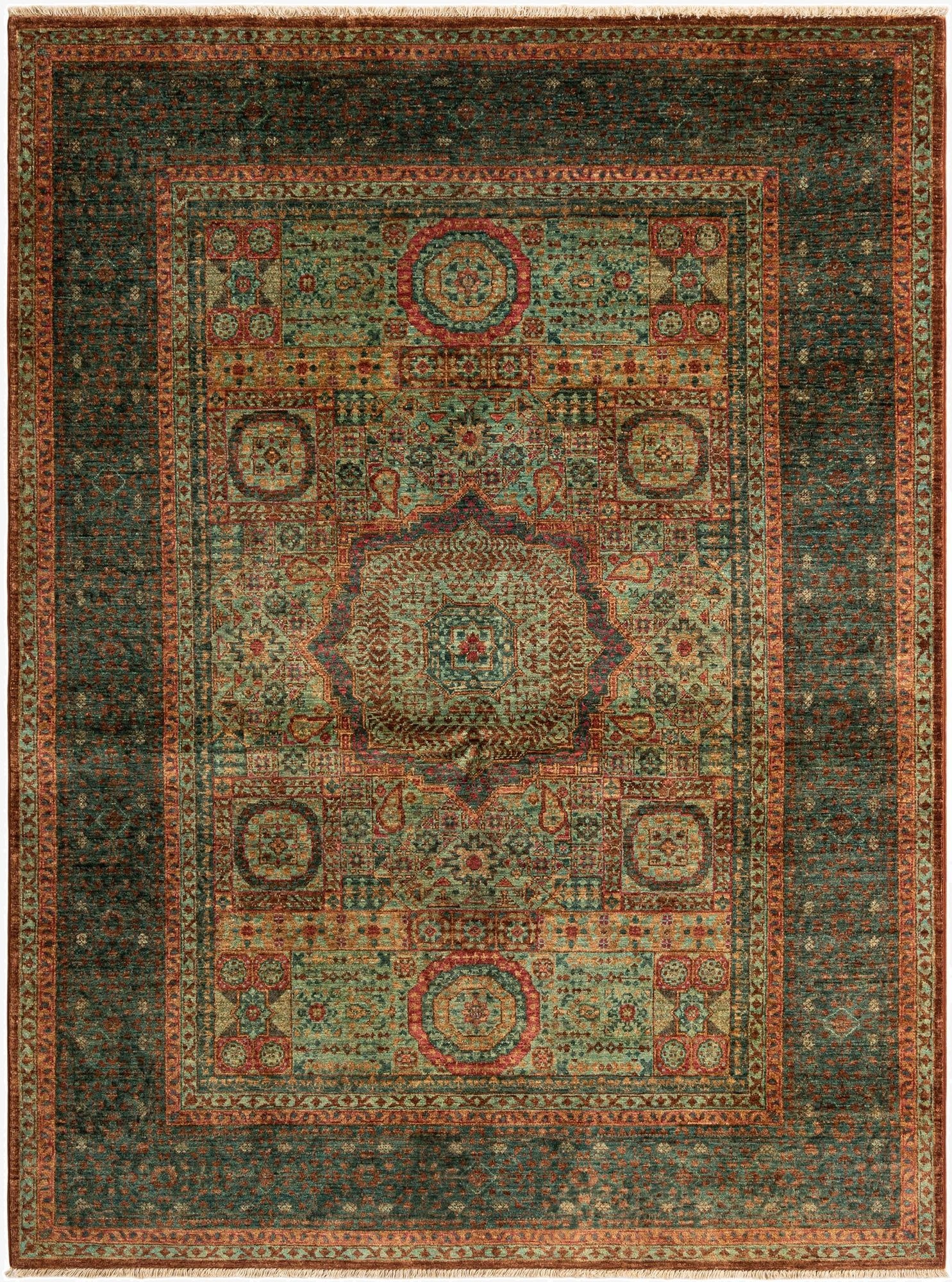 4' 11 x 6' 8  Hand Knotted Amina Rug