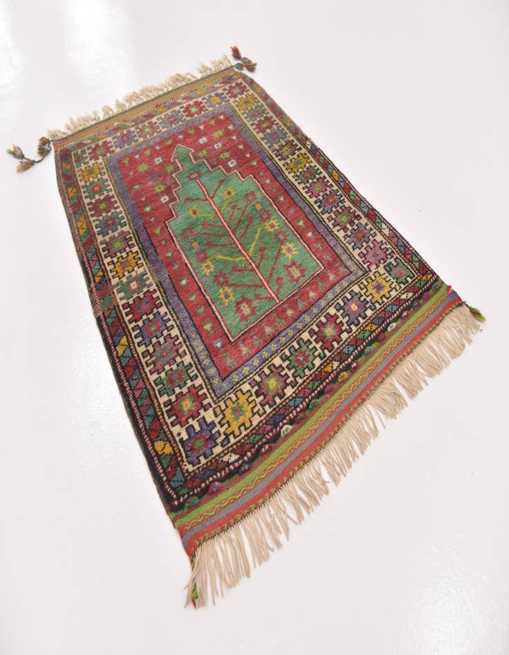 Detail image of  3' 3 x 4' 8  Hand Knotted Anatolian Wool Rug