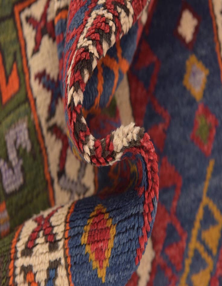 Detail image of  3' 9 x 4' 9  Hand Knotted Anatolian Oriental Wool Rug