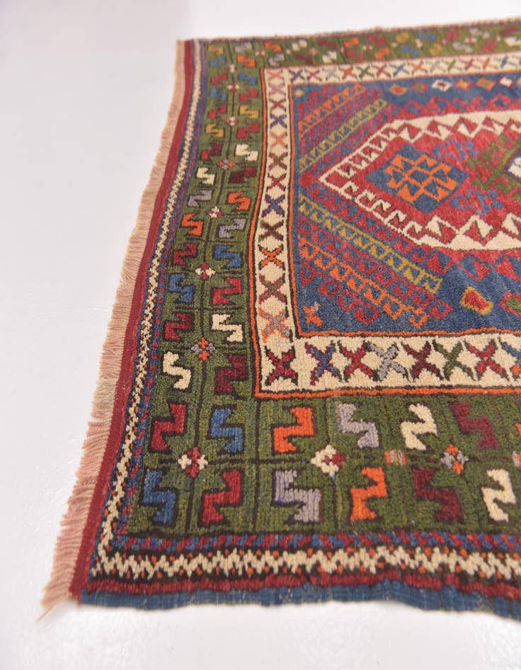 Detail image of  3' 9 x 4' 9  Hand Knotted Anatolian Oriental Wool Rug