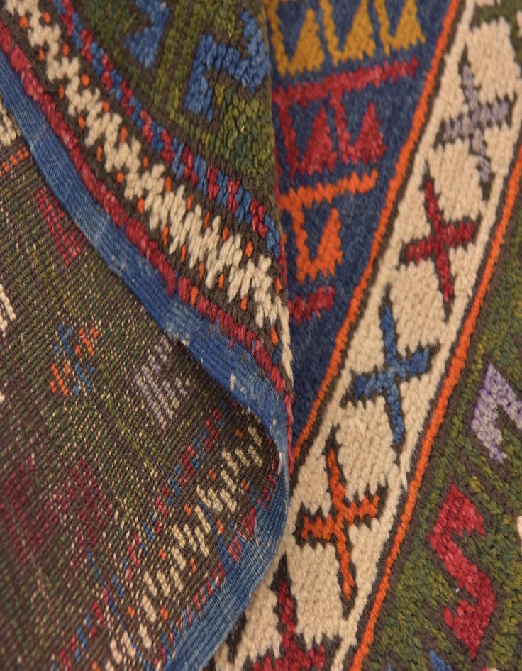 Detail image of  3' 9 x 4' 9  Hand Knotted Anatolian Oriental Wool Rug