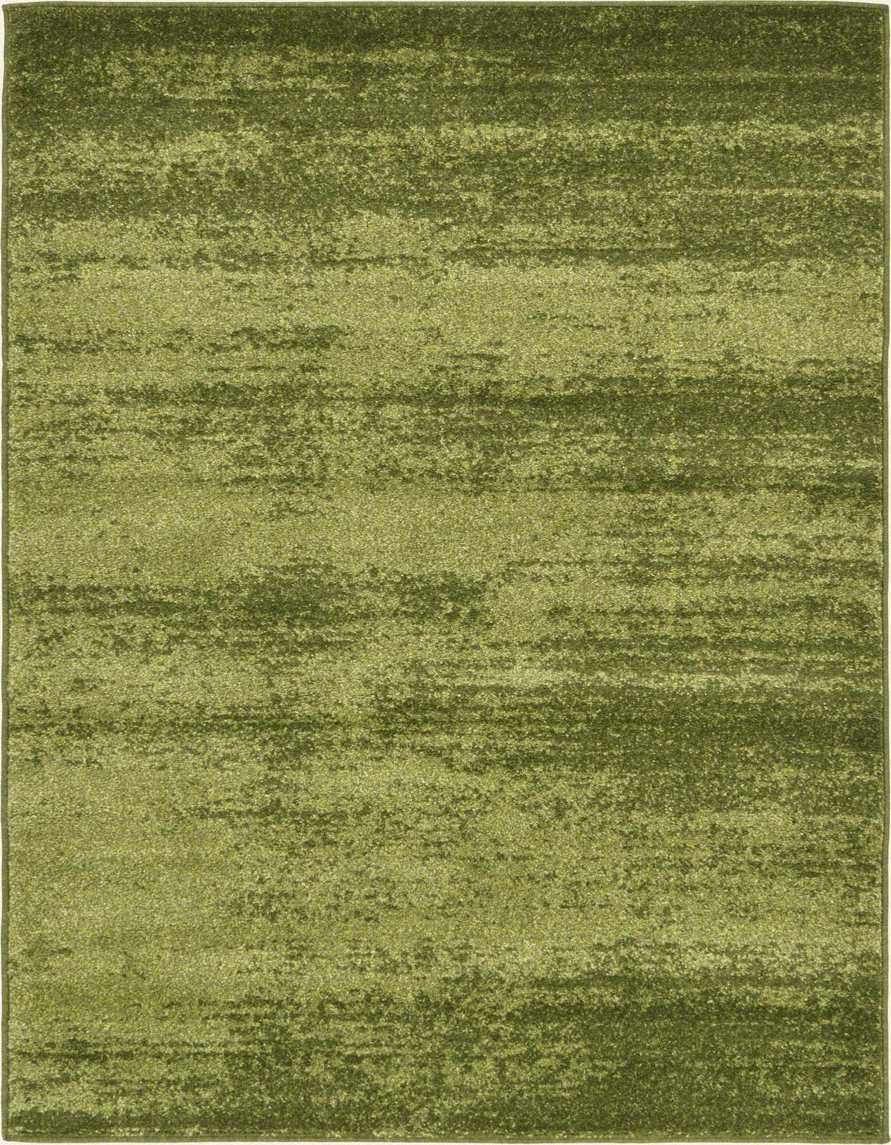 A 3x5 rectangular Angelica rug from Rugs.com, featuring a contemporary solid pattern in varying shades of green, ideal for a kitchen or entryway.