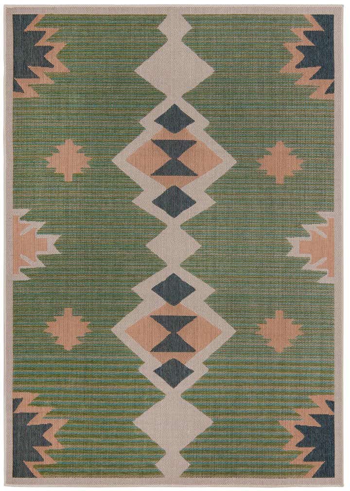 Green 7' 10 x 10' Washable Baja Indoor / Outdoor Rug | Rugs.com